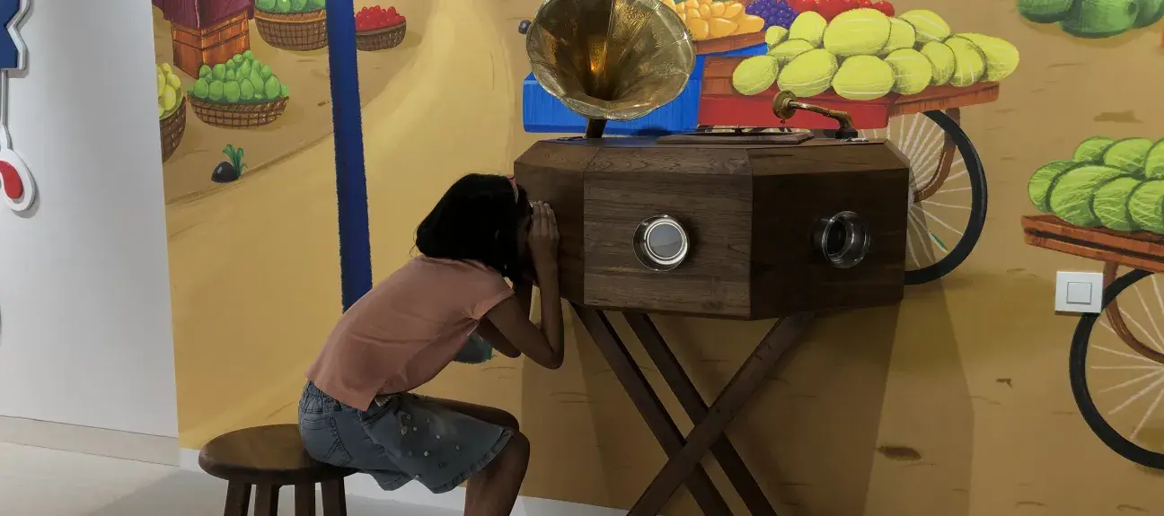 Kid watching a video